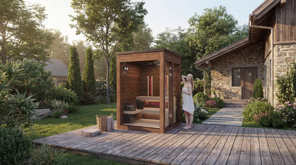 Outdoor combined sauna
