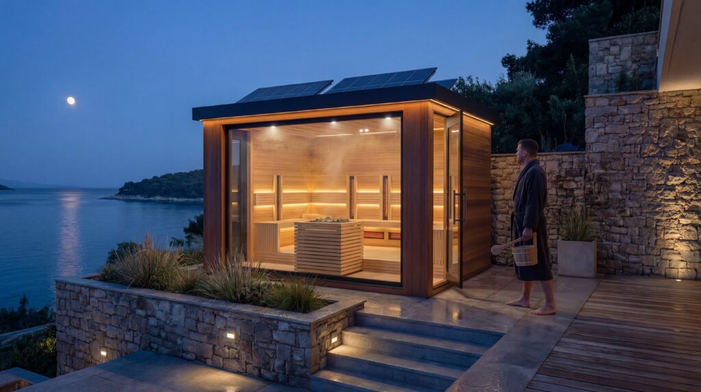Outdoor sauna house - Lugano